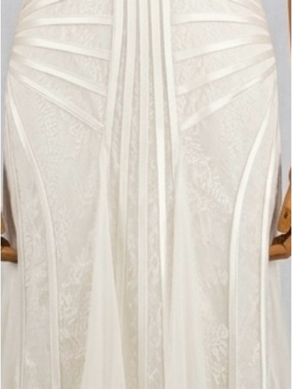 BCBGMAXAZRIA Magnolia Gown Ivory White Pleated Draped Bridal Wedding Dress 12 - Picture 8 of 13